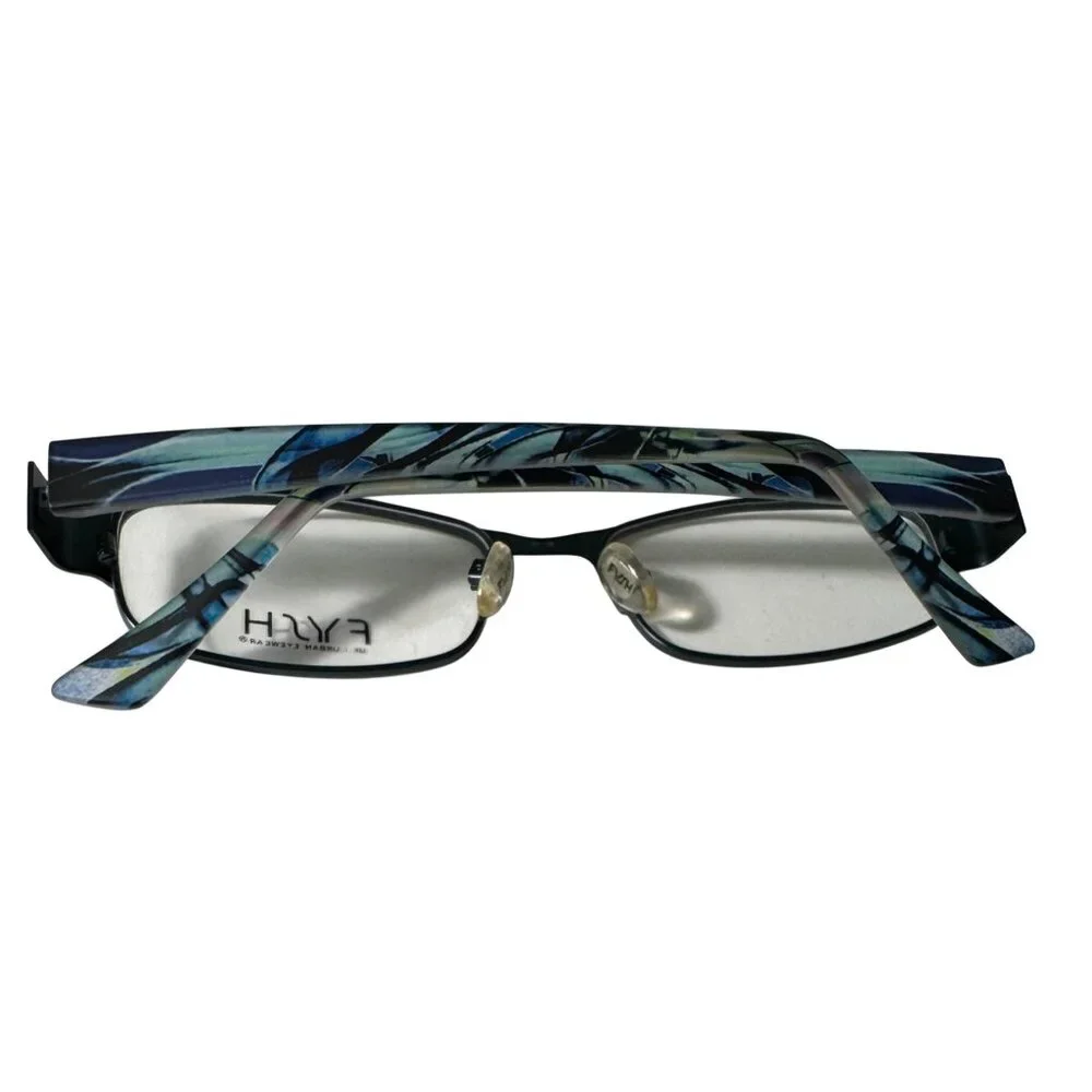 Fysh Urban Eyewear Eyeglasses 51-18-135 3480 Aqua/Blue Rectangle Frames Only UK - Picture 9 of 12